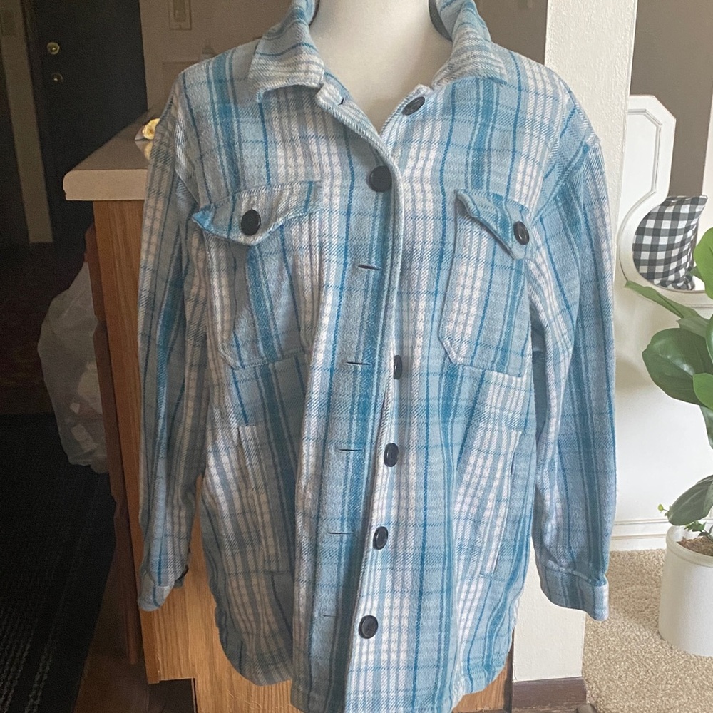 Lucky Brand Blue Plaid Jacket